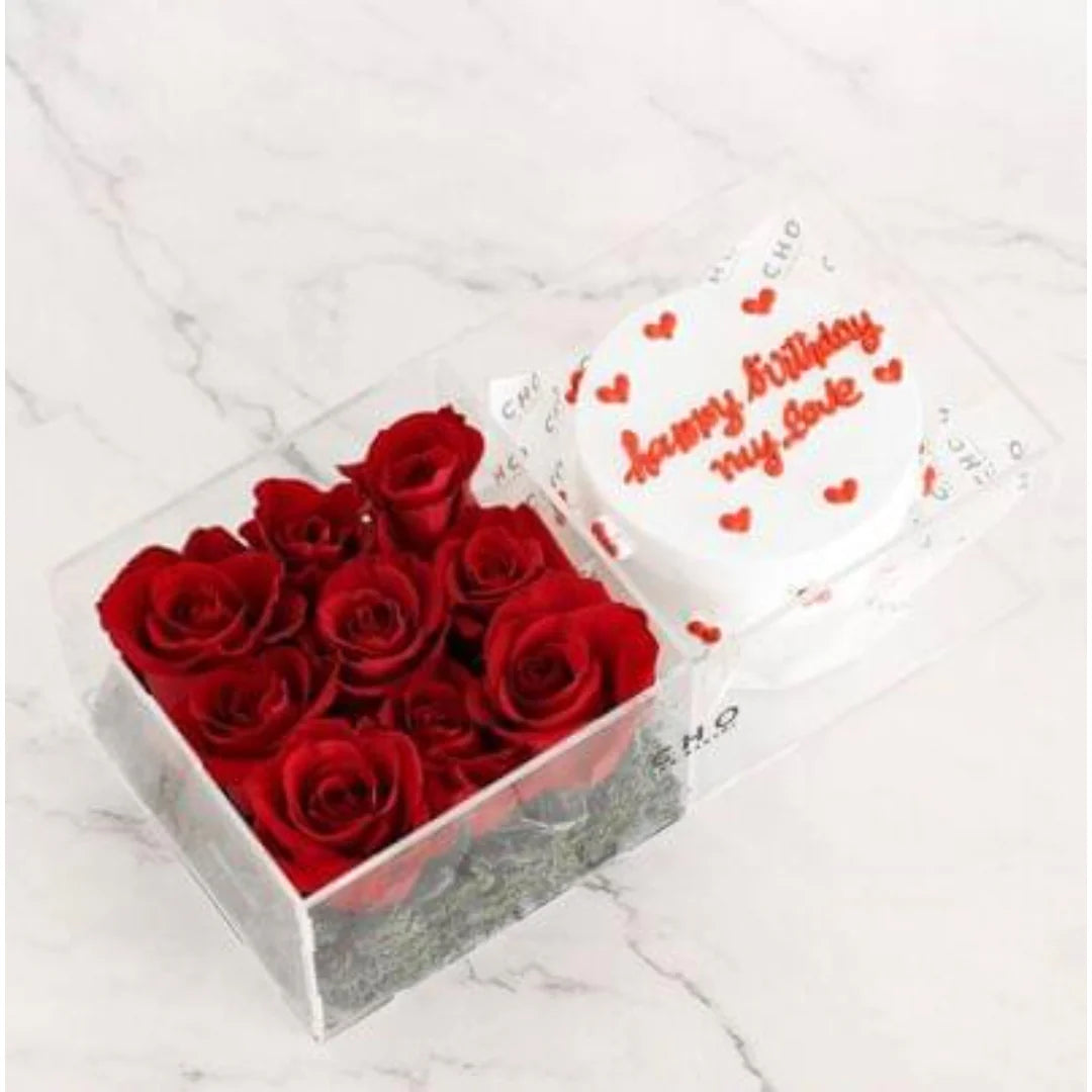 Romantic Cake with Flowers
